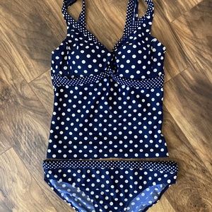 NWOT Boden Polka Dot Tankini size 10
